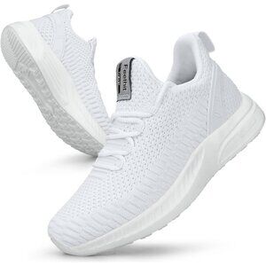 Women Tennis Running White Shoes Lightweight Casual Sneakers for Travel